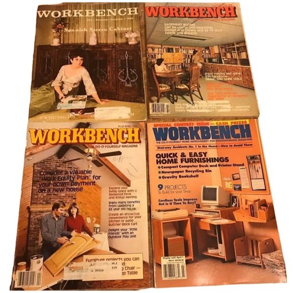 4 Vintage Workbench Magazines Dec 1969 October 1983 April 1984 March 1992 - Picture 1 of 5